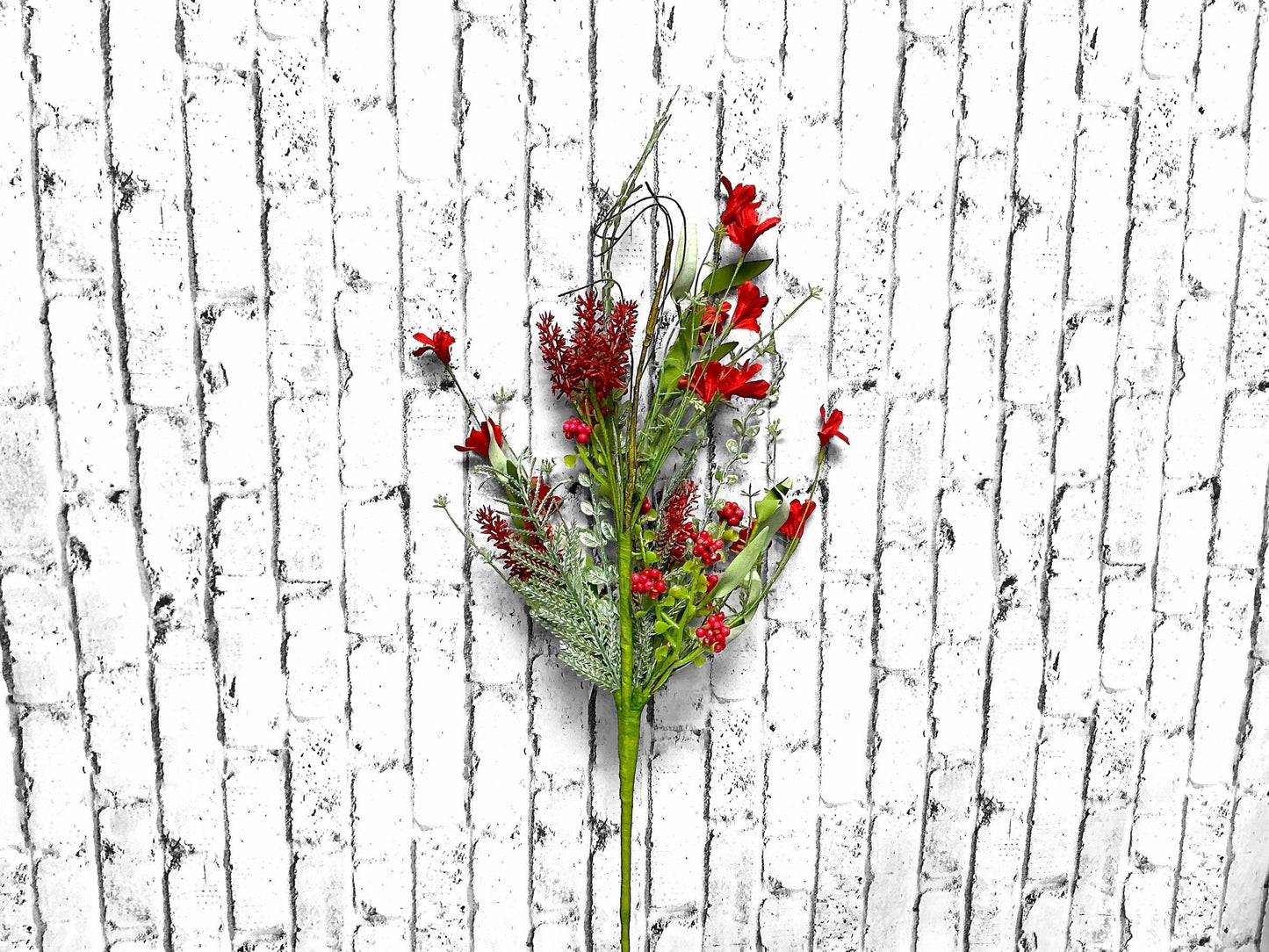 Red Flower and Berry Spray, FH807124