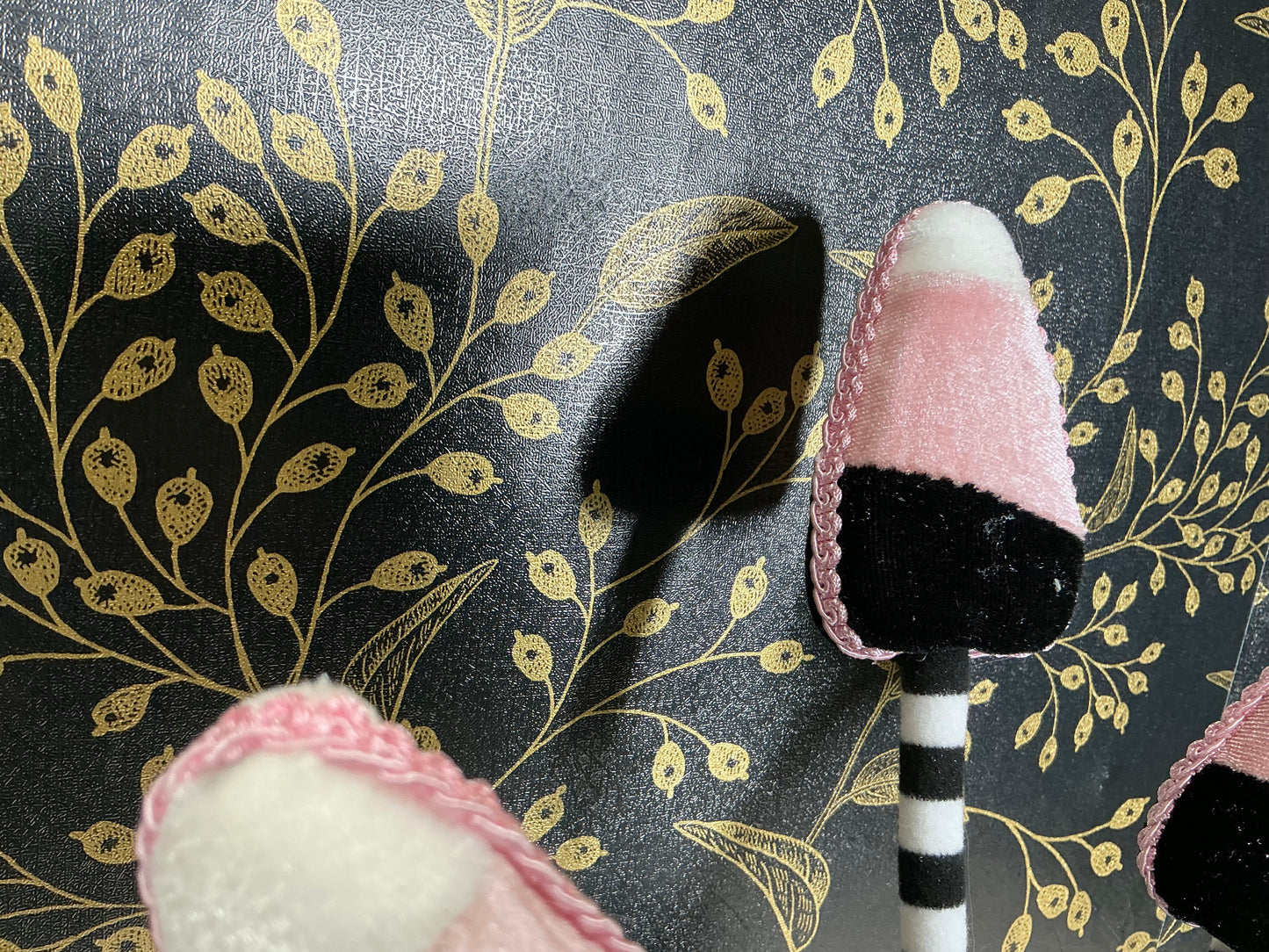 Pink candy corn pick, December Diamonds, 08-00147