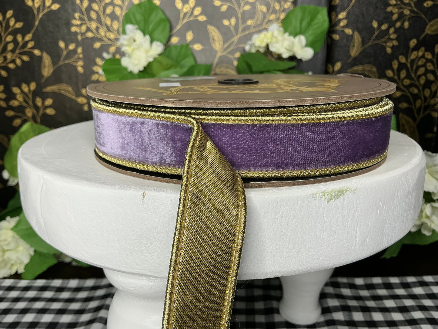 Lavender velvet ribbon, 1” - d stevens