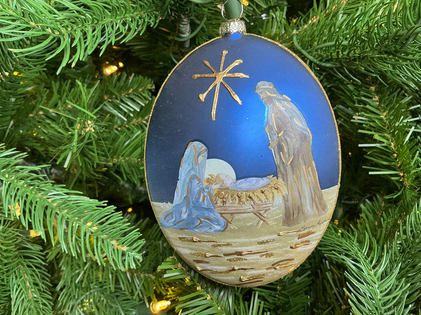 Holy Family Oval Ornament
