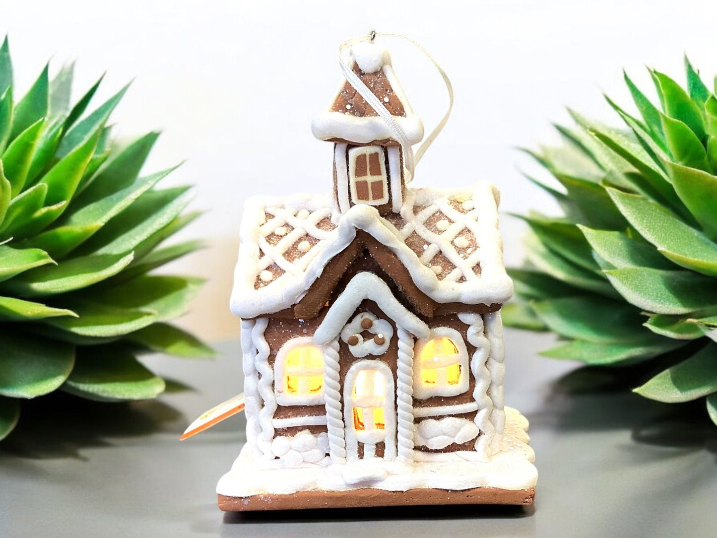 4.25” Lighted Gingerbread Ornament 3, 4416149, Wreath Embellishments