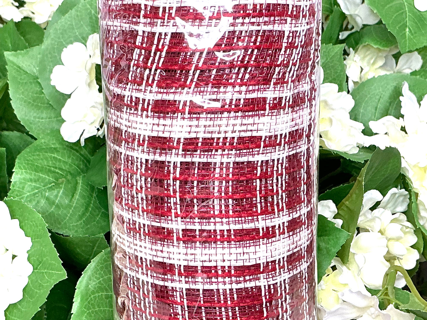Burgundy and white plaid Mesh, RY8345EN