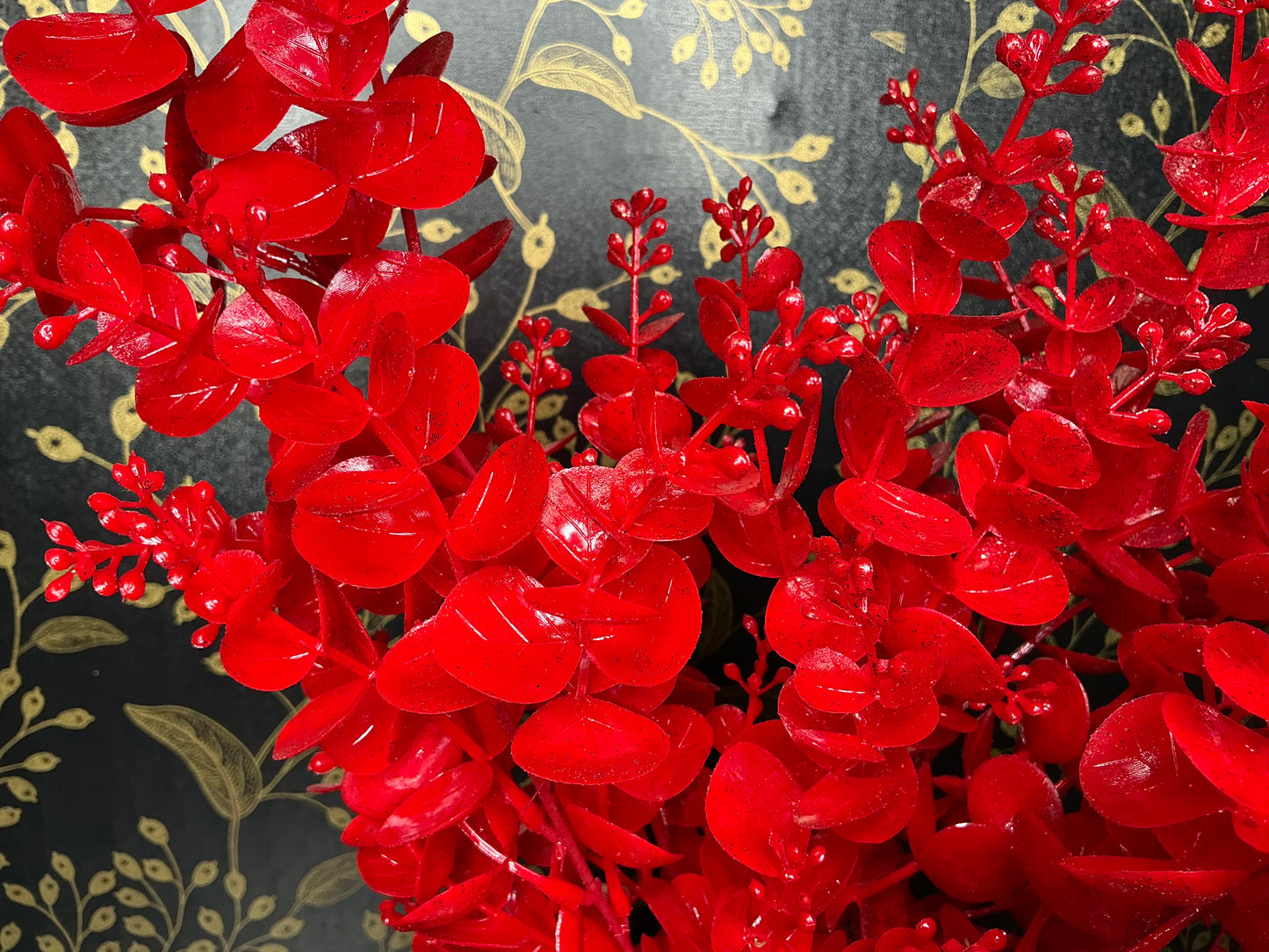 Red Glitter Eucalyptus, 84340-RD