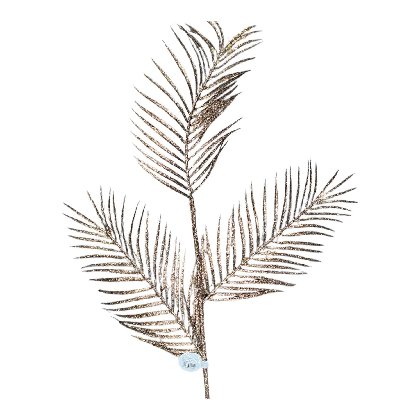 Copper glitter triple Palm Leaf Spray