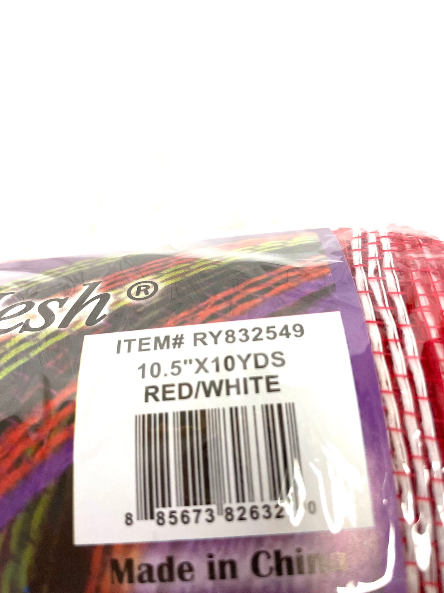 Red border mesh, RY832549, red white border mesh, Christmas mesh, everyday mesh, valentines mesh, watermelon mesh, strawberry mesh, red mesh