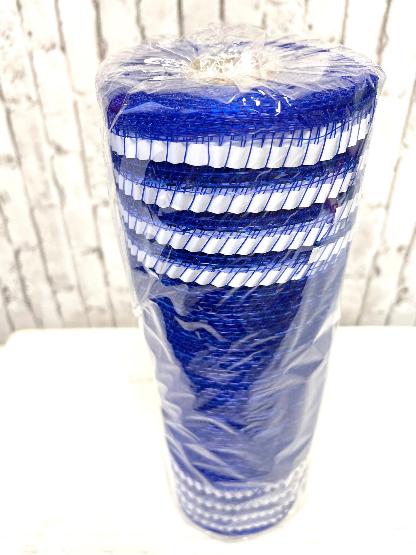 Royal blue mesh, RY851665, Royal blue white border mesh, patriotic mesh, July 4th mesh, Memorial Day mesh, Veterans Day mesh