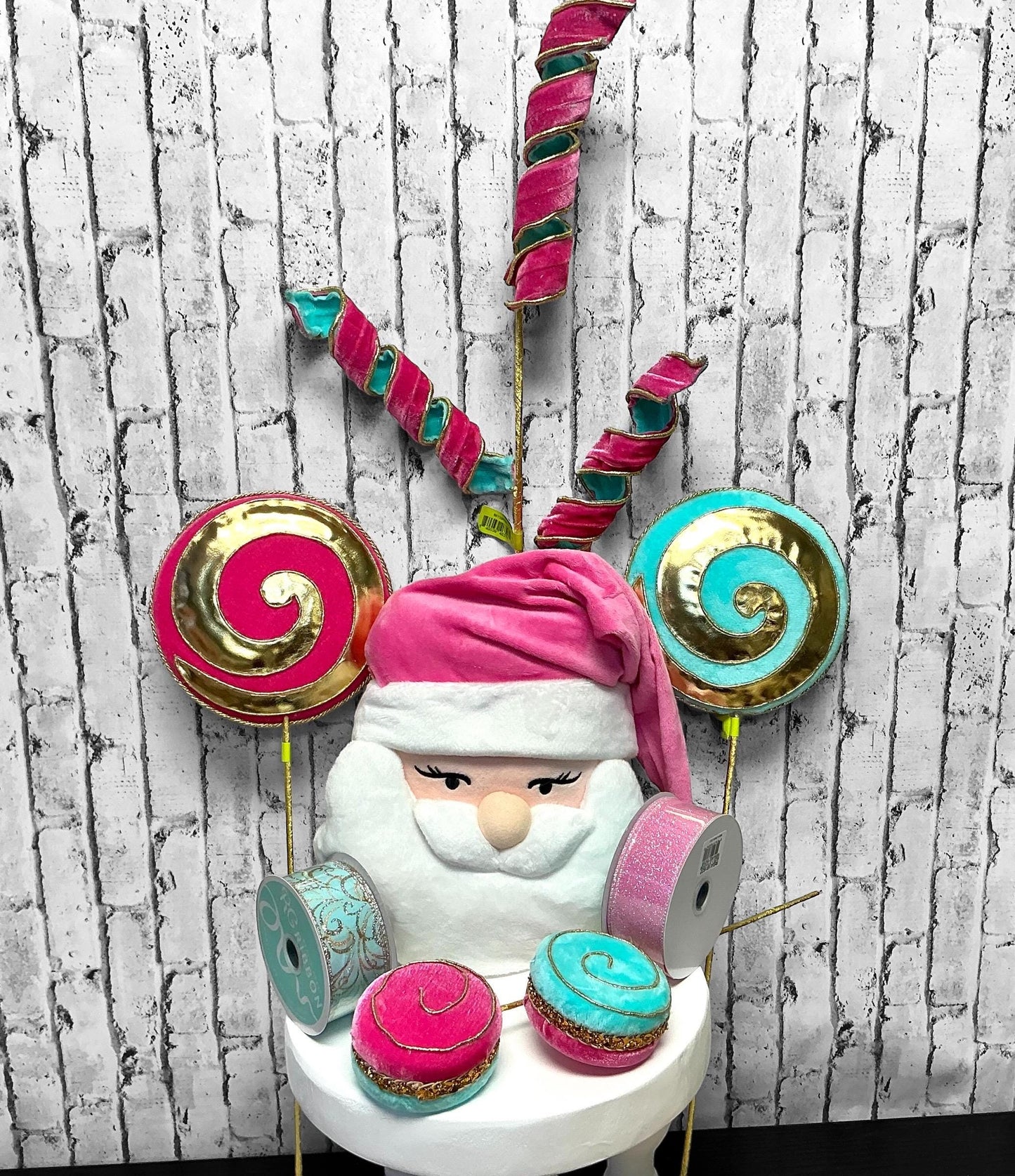 Santa attachment, 85683pk, pink santa hat attachment