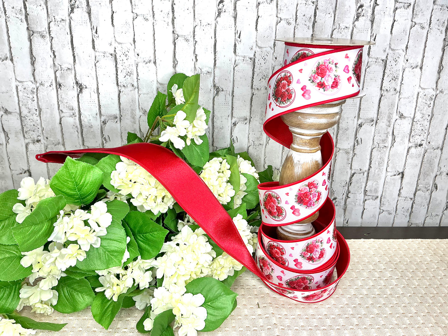 Rose Heart Ribbon, D’Lux Designer ribbon, LX1128AY