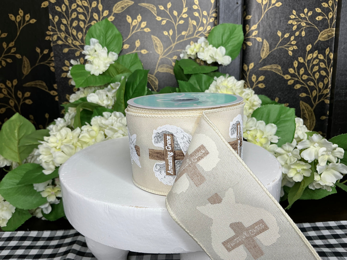 Amazing Grace with Cross and Wings