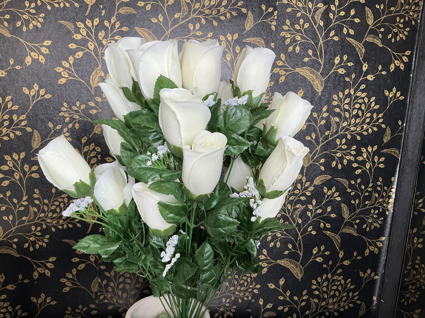 Cream Rose Bud Bush - 81066-CR