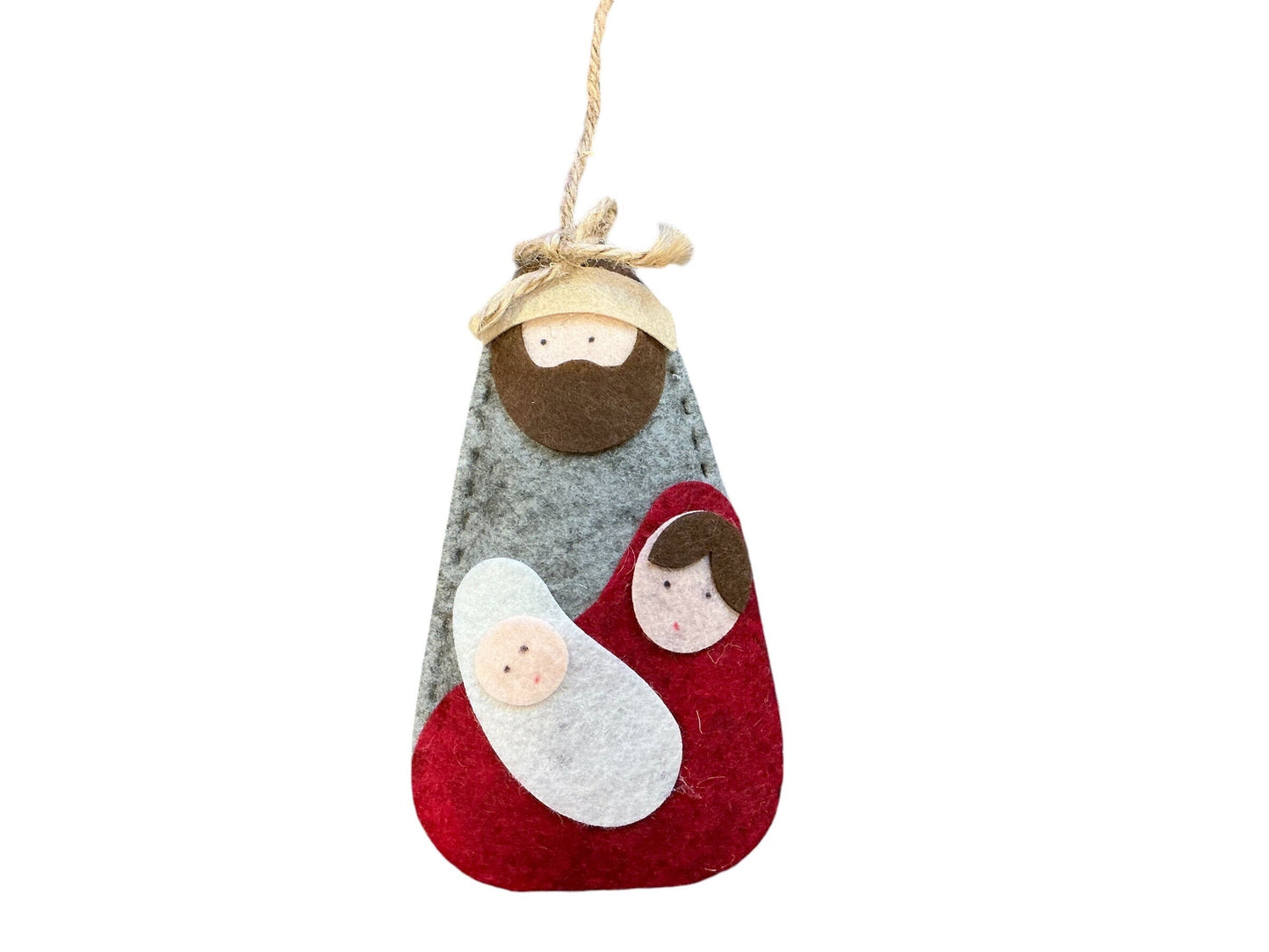 felt nativity wreath attachment, Christmas ornament, unique gift