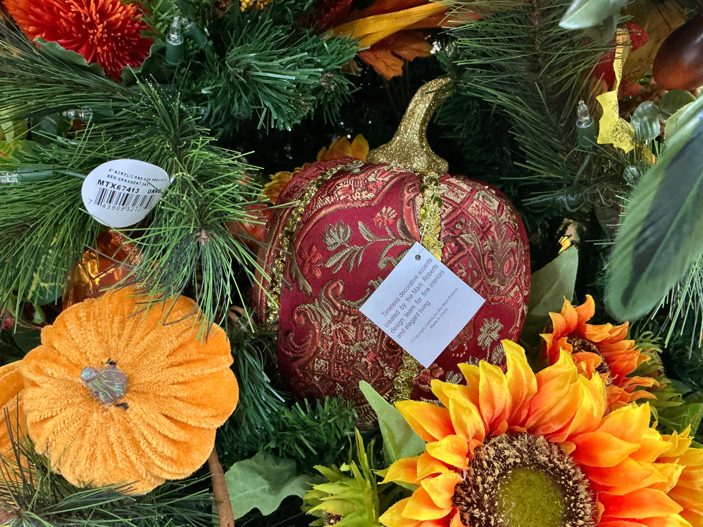 Burgandy Jeweled pumpkin, Mark Roberts