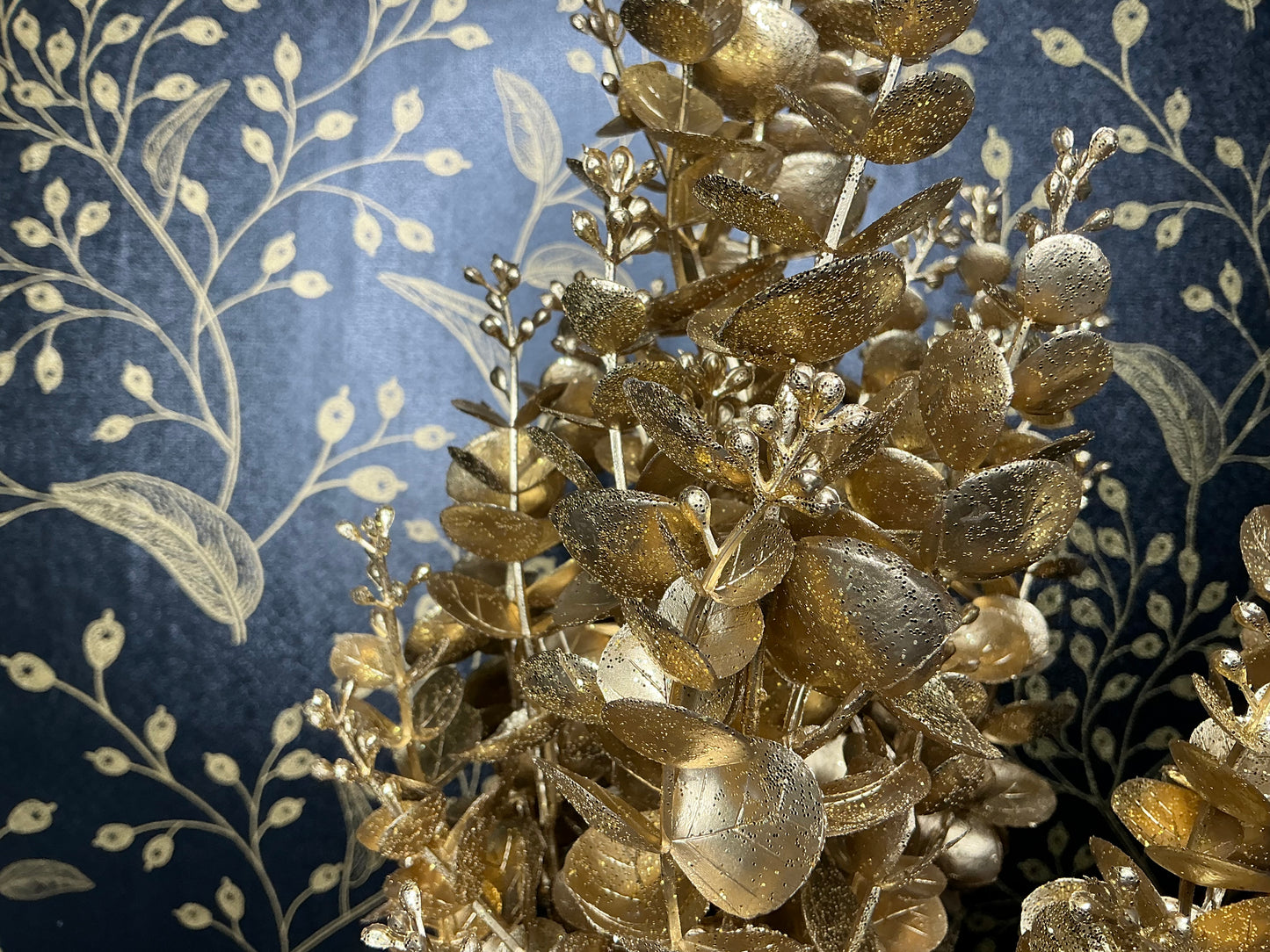 Gold glitter Eucalyptus, 84340-GOLD