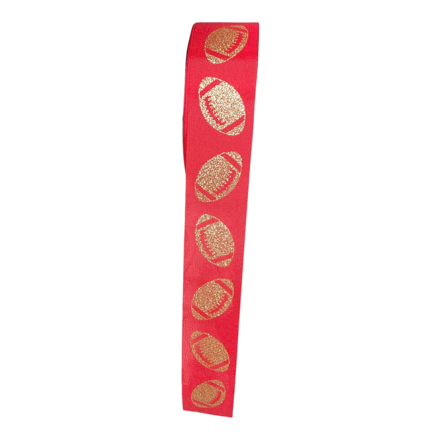 Football Ribbon, Red/Gold, 1.5”x100FT