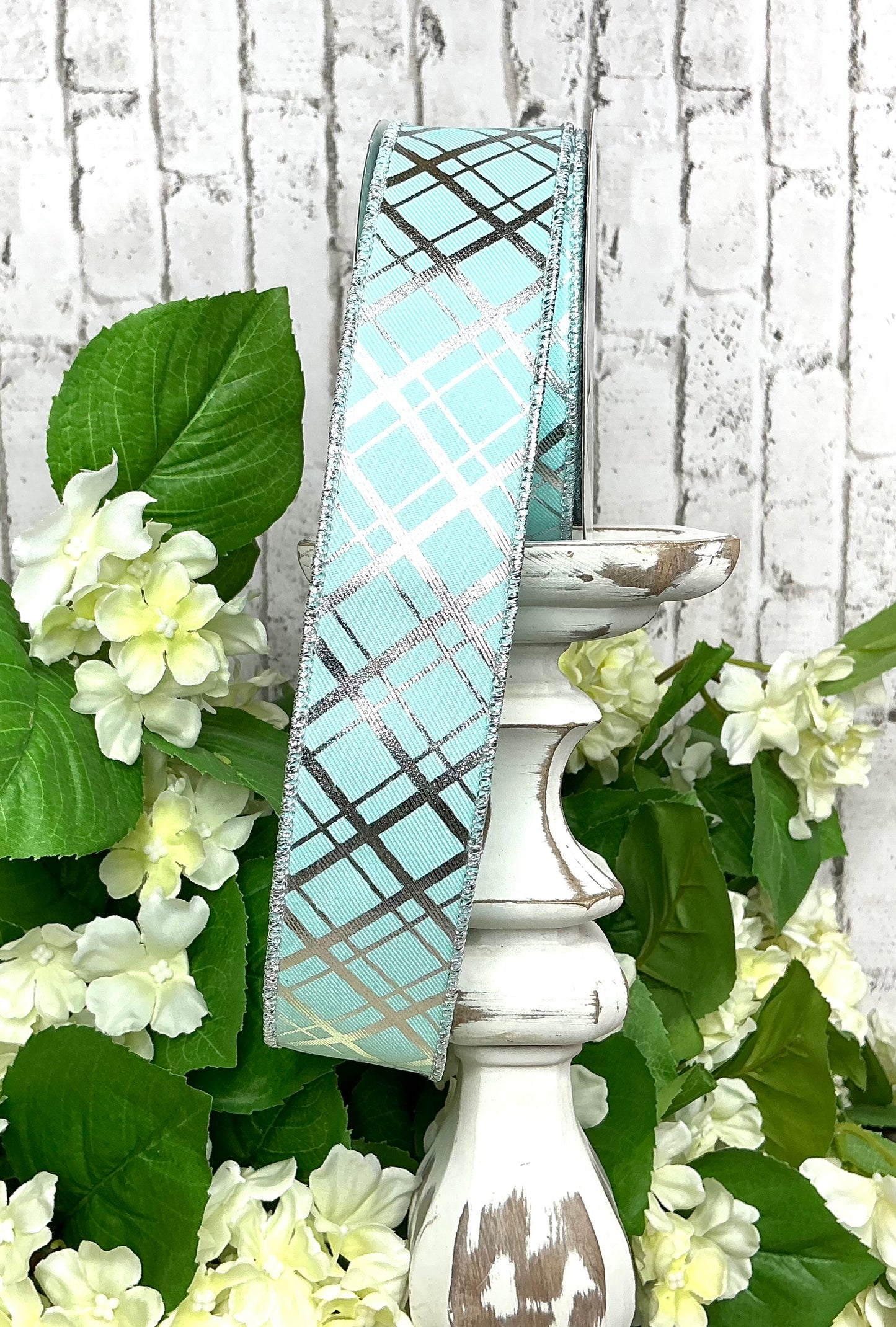 Blue with silver lines Ribbon, RGE1673H1