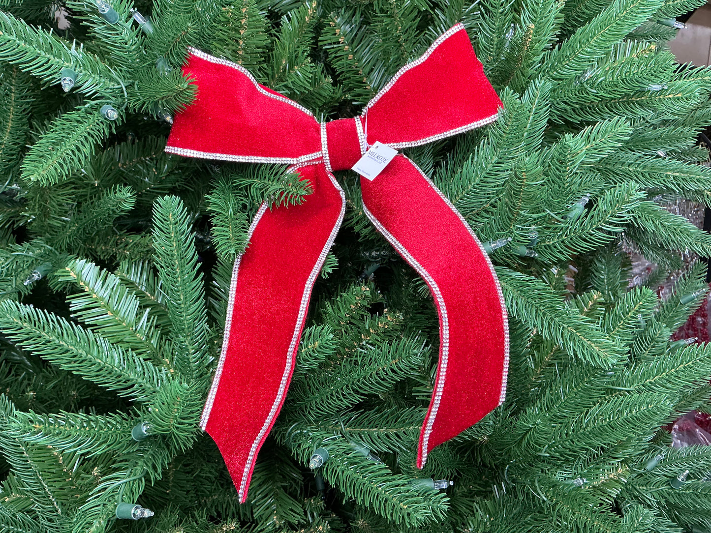 Red bow with crystals, 95416