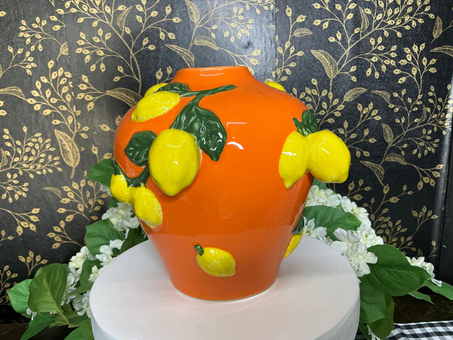 Orange Lemon Vase - 9” - 4610215