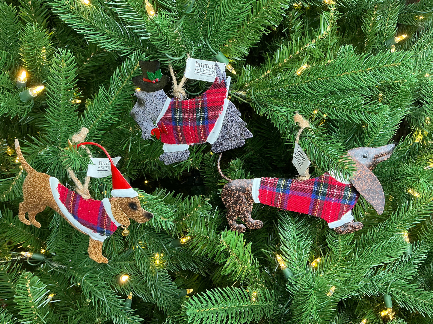 Tin Dog Ornaments