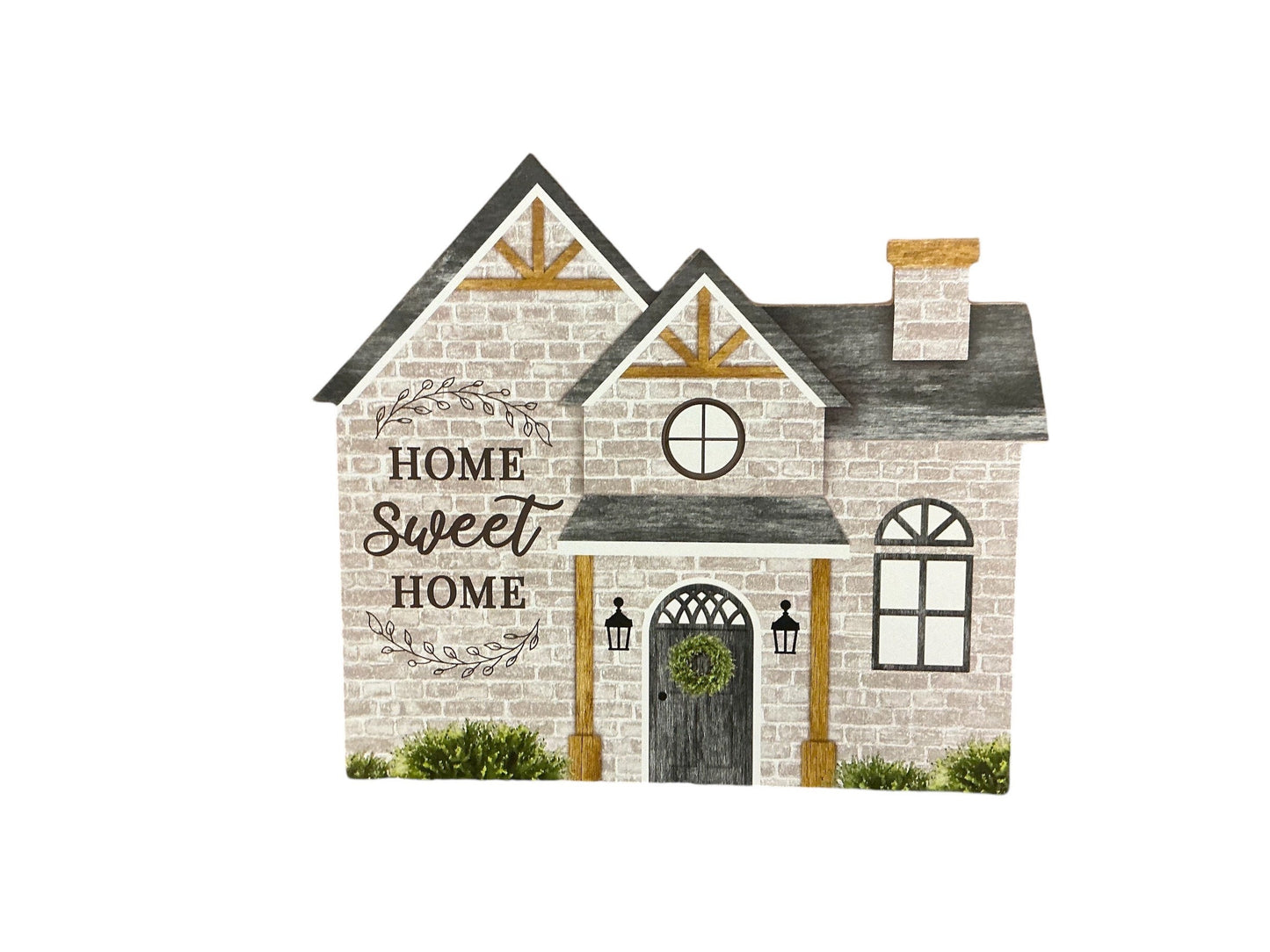 house shape wreath sign, AP7086, wreath sign, everyday wreath sign, home sweet home sign