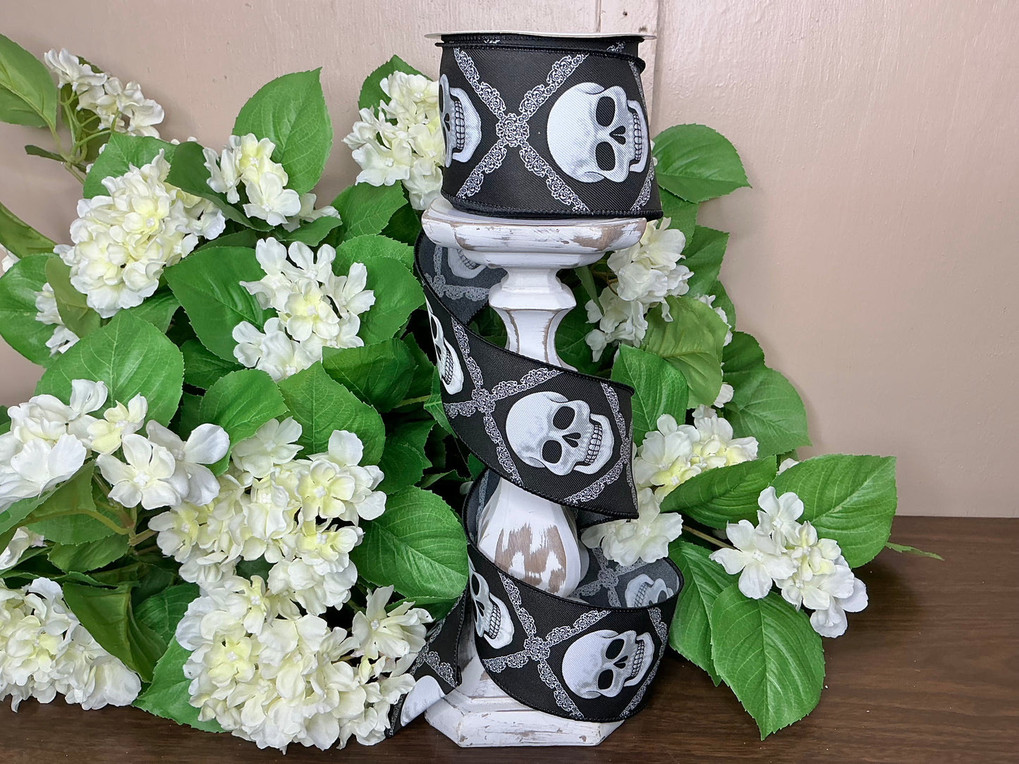 Black/White Skull Ribbon, RGE181027