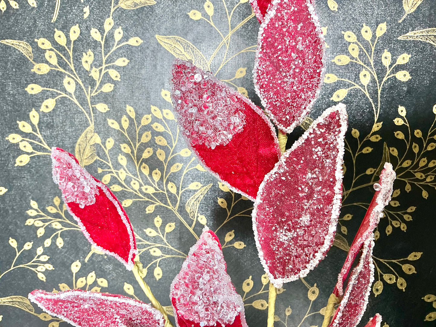 Leaf Spray, Red, 98380