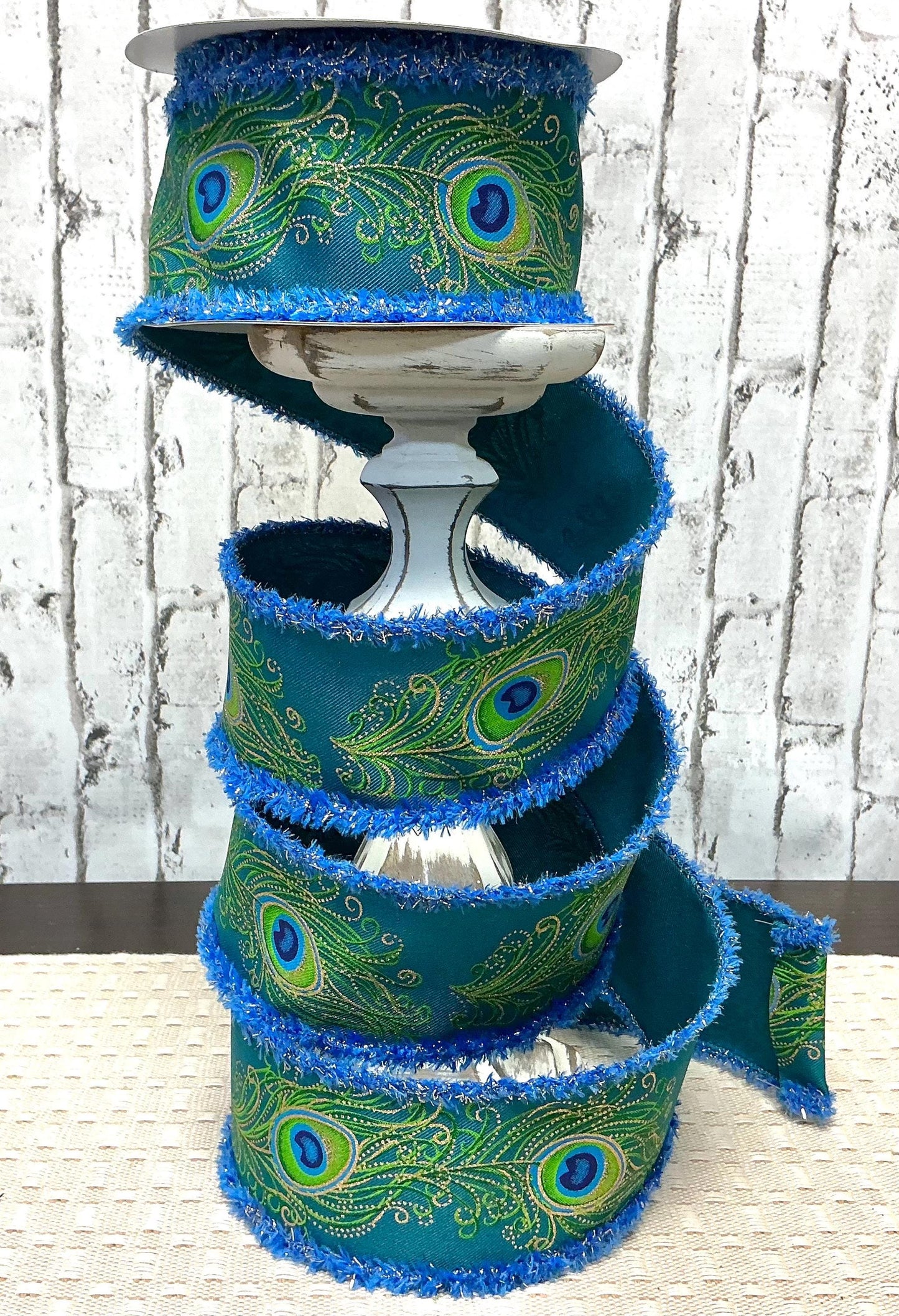 Peacock Ribbon, 2.5” x 10YD, RGC818834