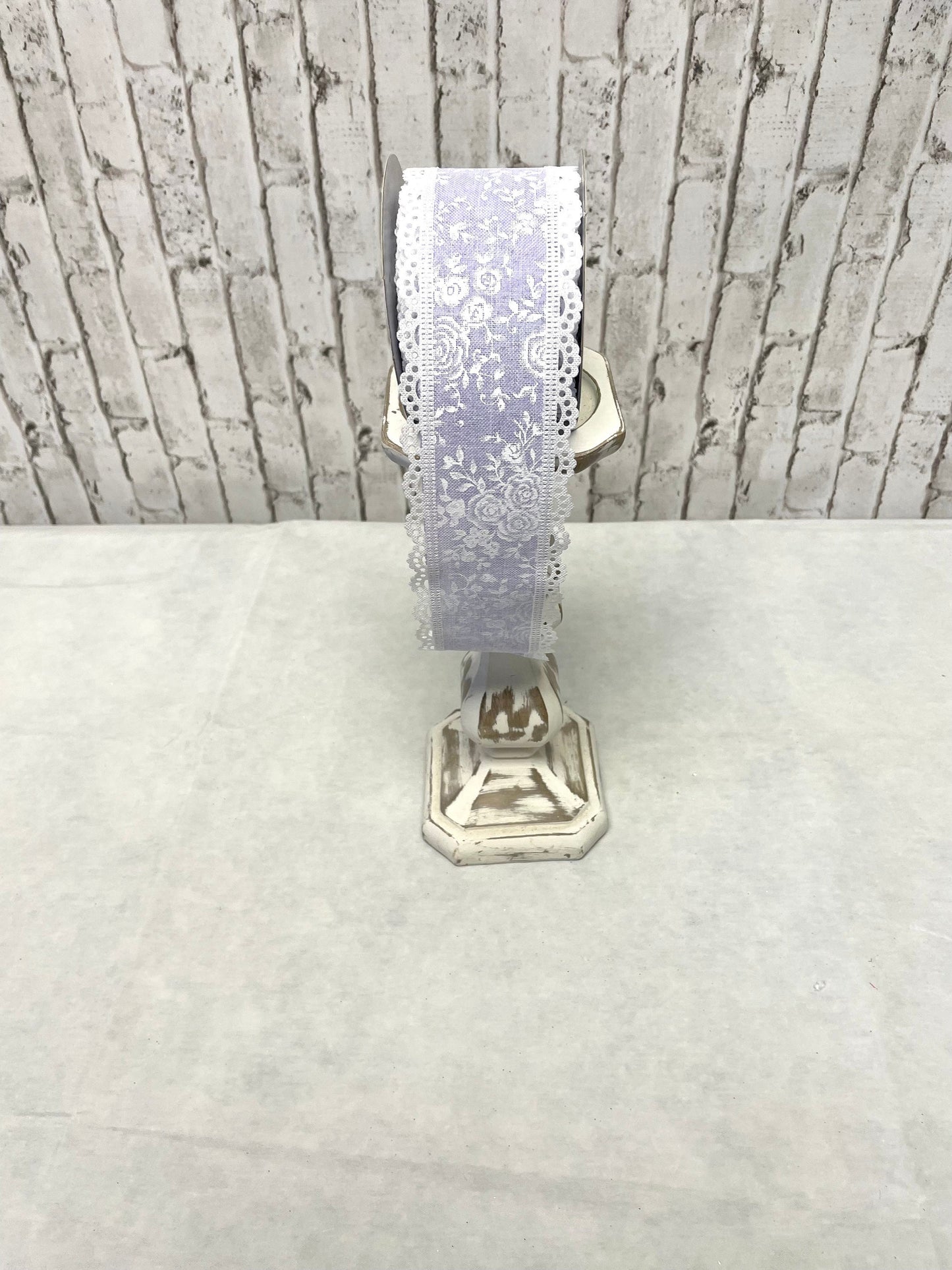 RGA848413, Lavendar ribbon with lace trim ribbon