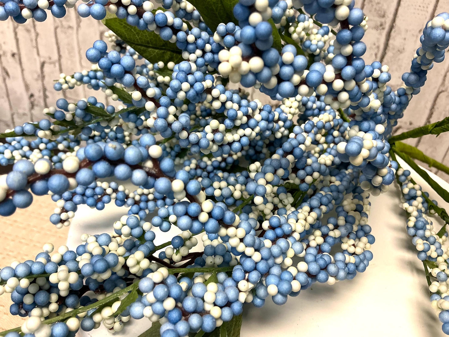 Blue Sky Berry Bundle, 22”, Blue and White Berrys, MTF24503