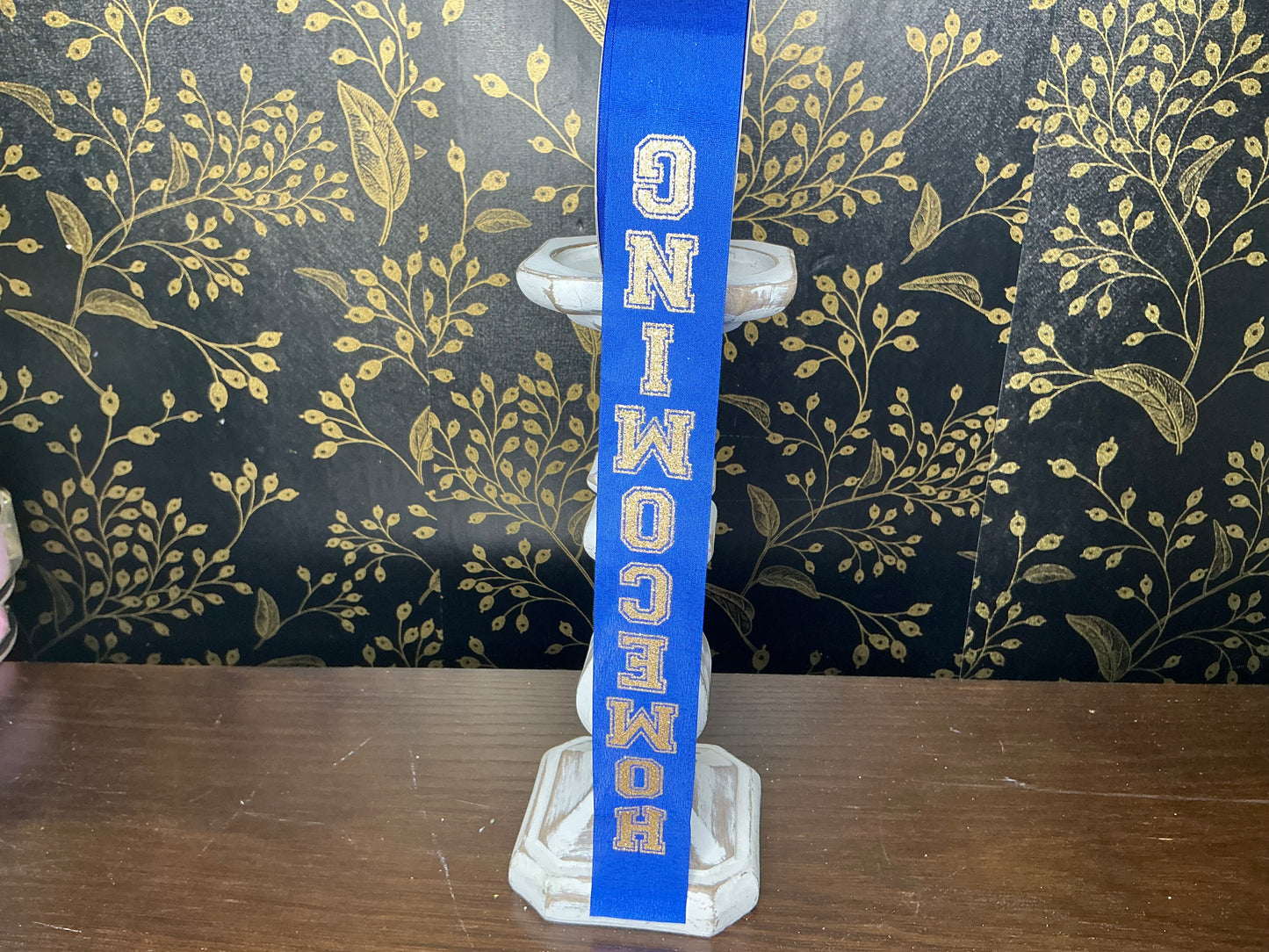 Homecoming Ribbon, Royal blue/Gold, 1.5”x100FT