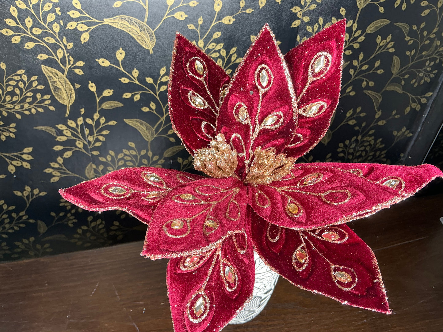 Red Bejeweled Poinsettia