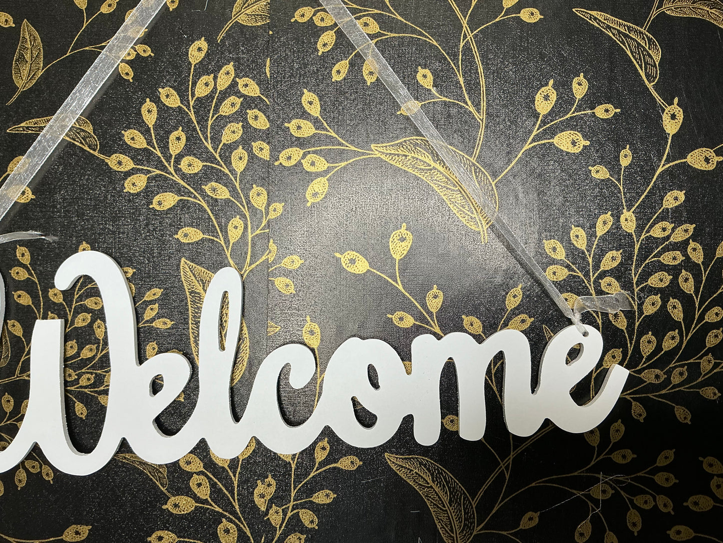 Welcome Sign, Wreath Attachment