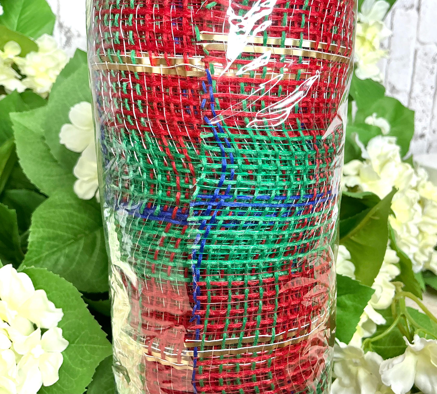 Plaid Mesh, red/emerald/blue, RY8335X7