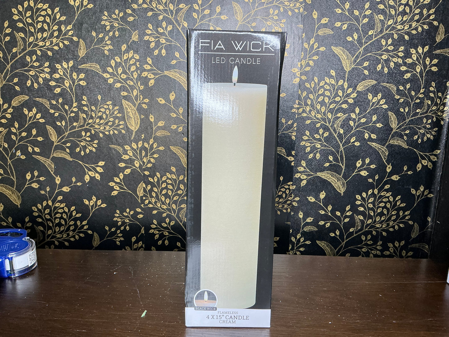 Battery Operated Candle, 4”dx15”h