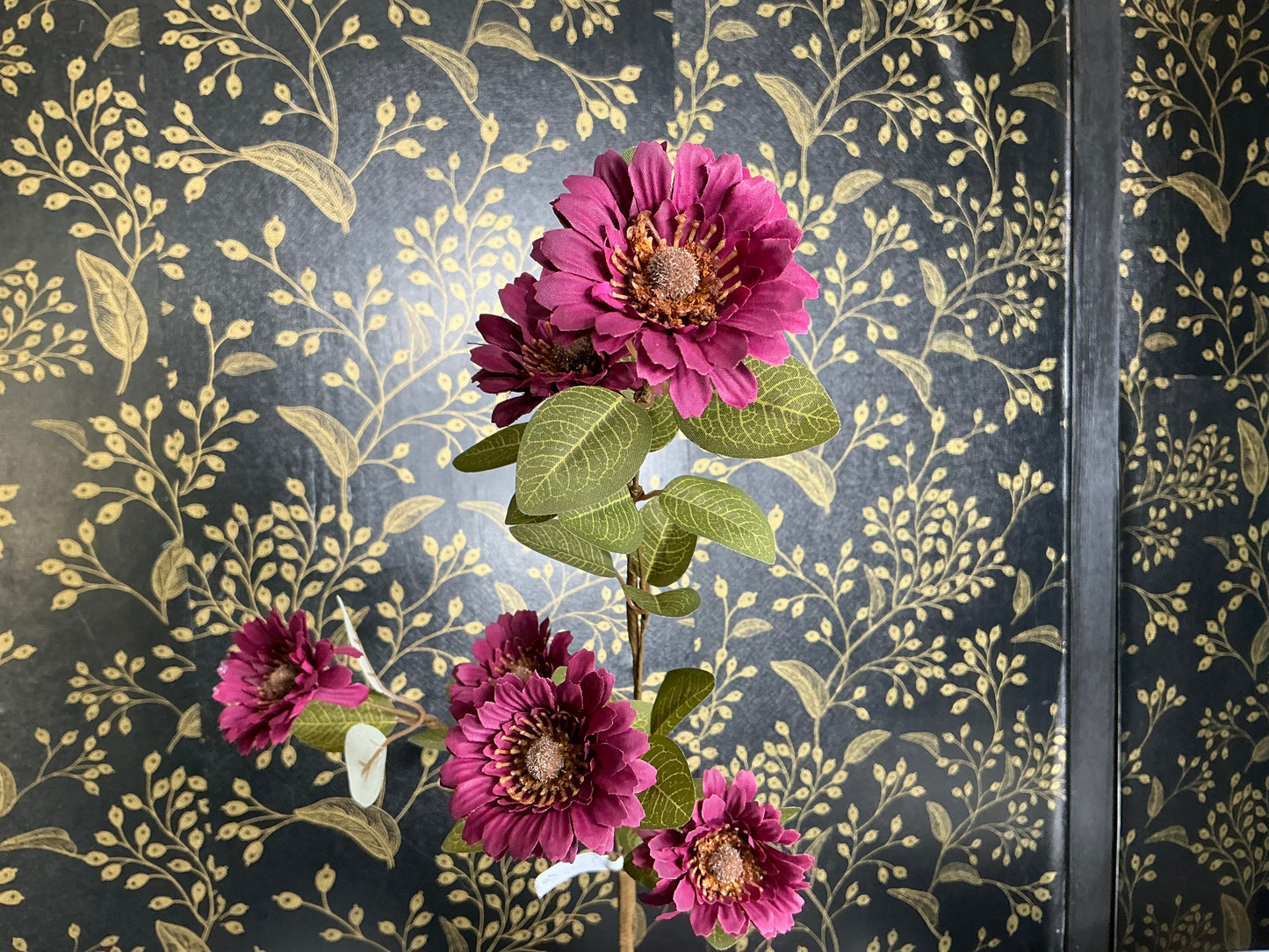 Zinnia Spray - Burgundy