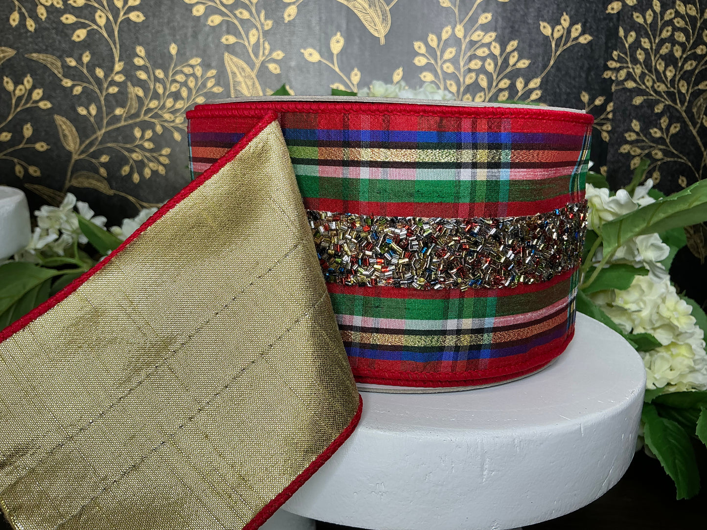 Sparkly soldier Ribbon, Farrisilk designer ribbon, RK619-32