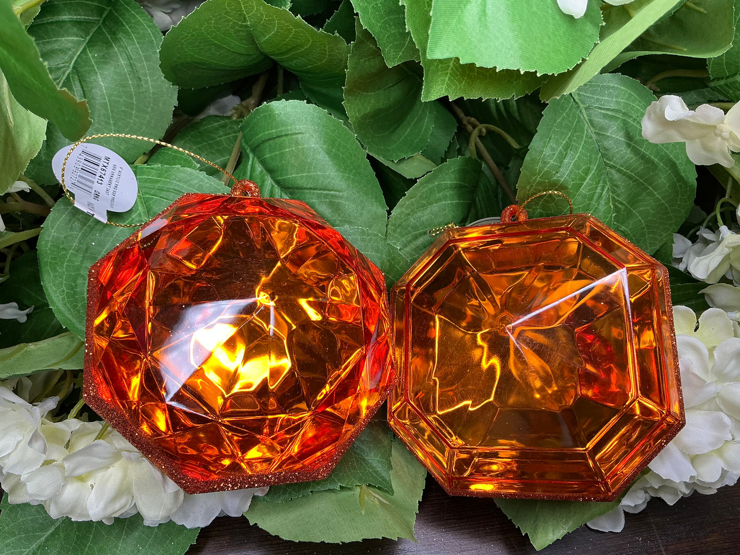 Orange gem/jewel set of 2, MTX67413