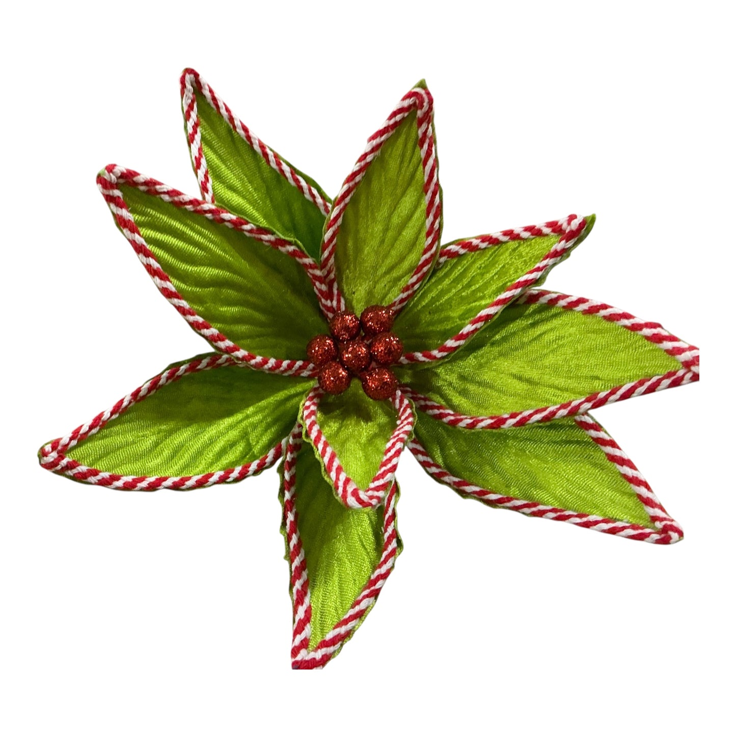 Green with red/White Poinsettia, 85664GN
