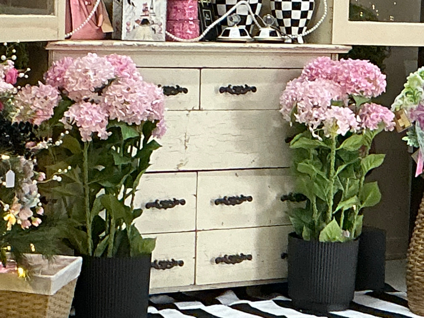 Artificial 3FT Pink Hydrangea in pot