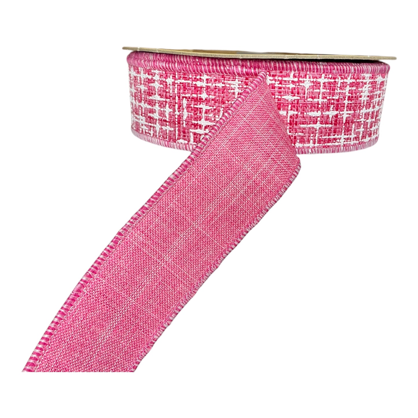 Pink Knit Look Ribbon - D’Lux