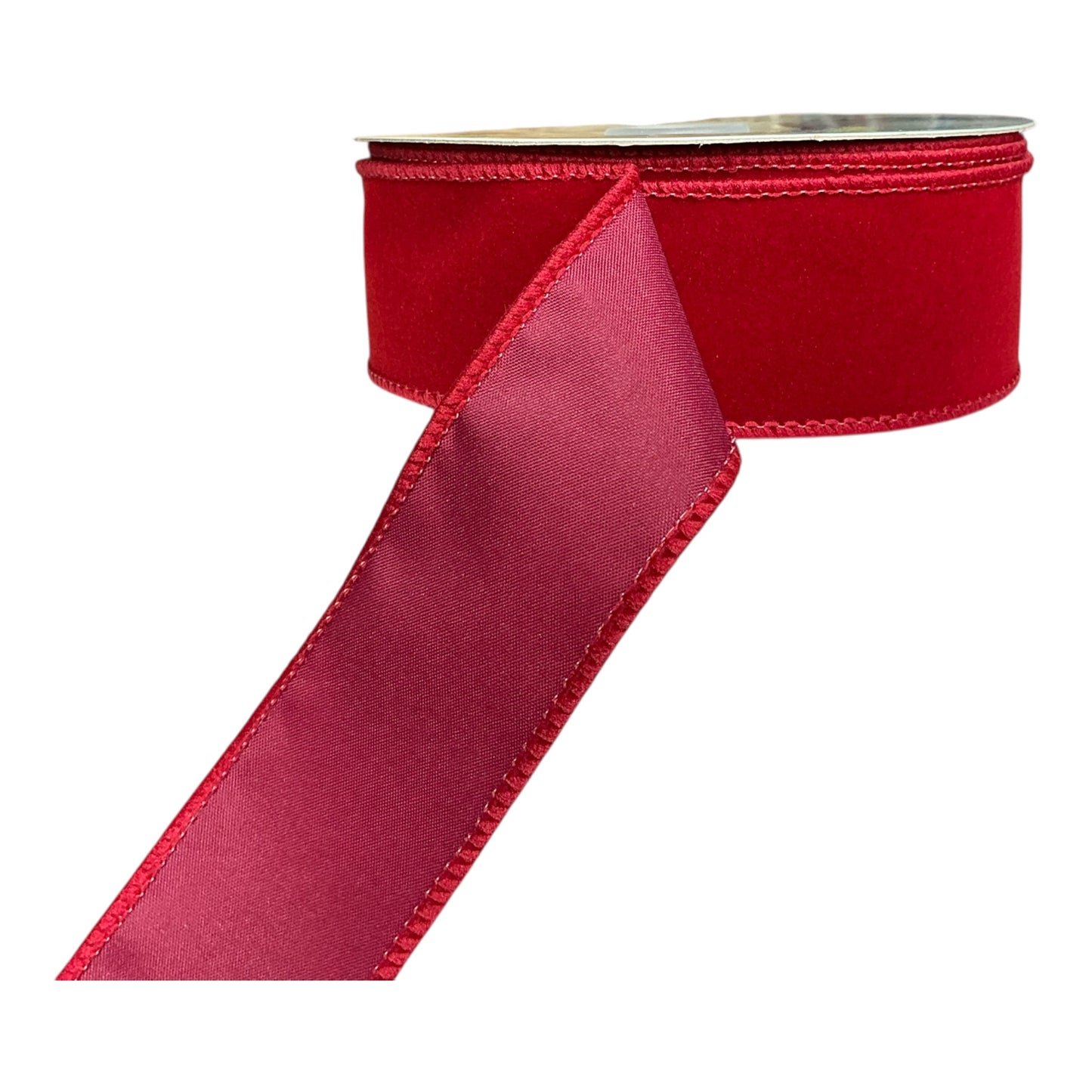 Cranberry Red Indoor Velvet Ribbon - 1.5”