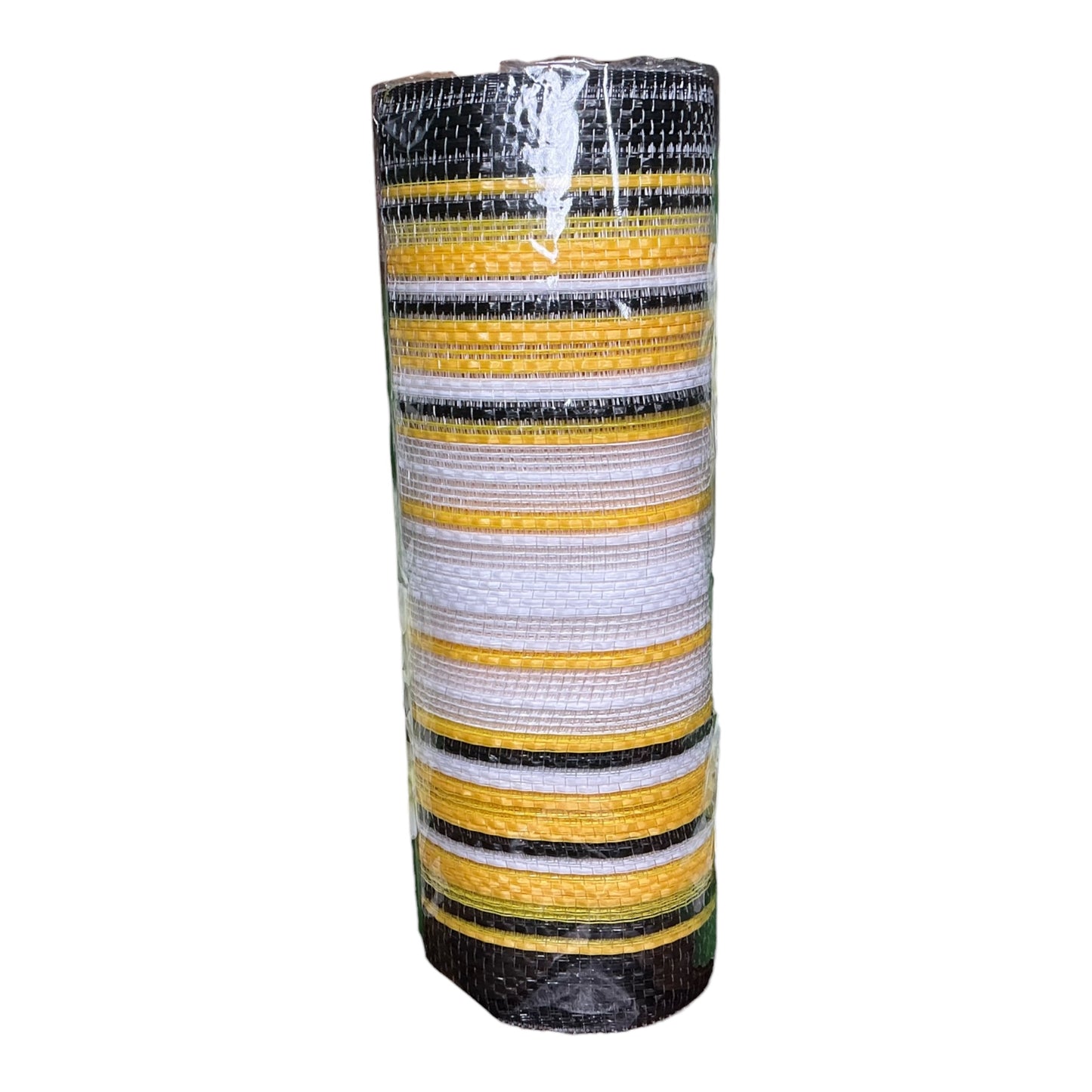 Black/Yellow/White Ombré Stripes Mesh