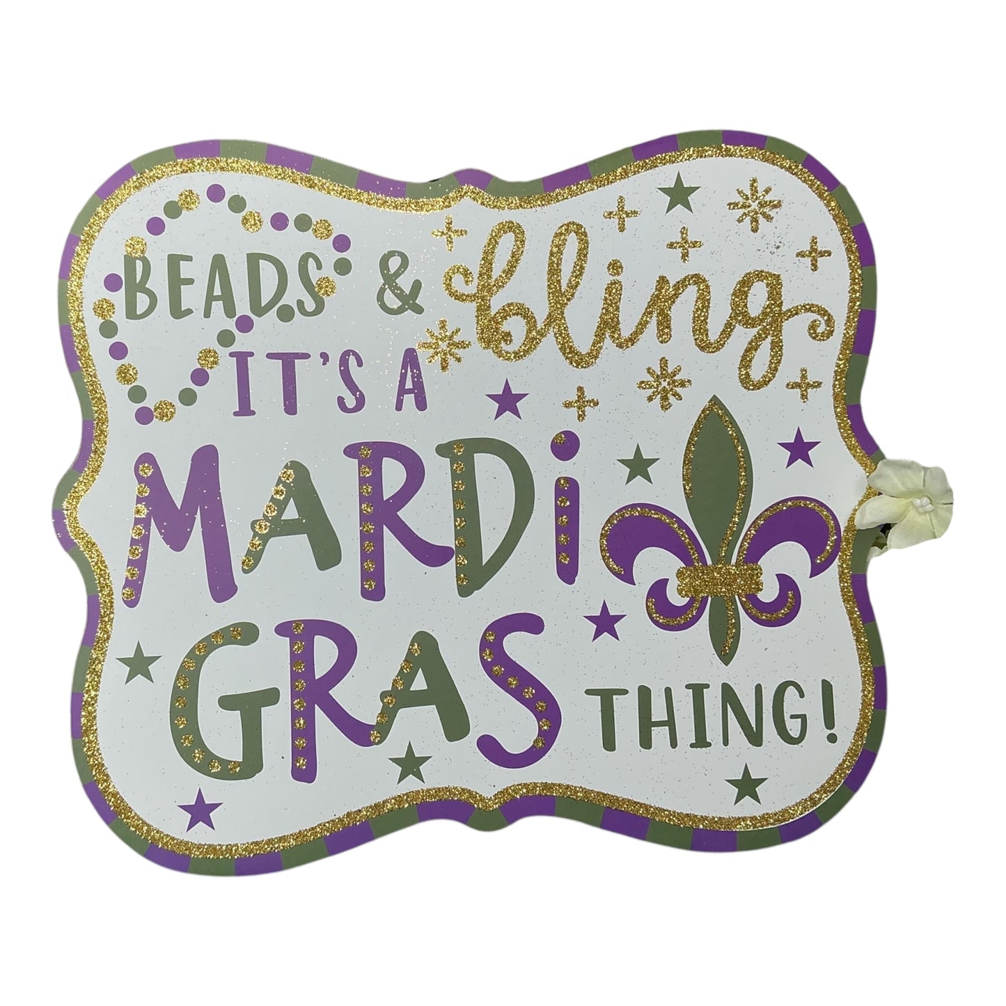 Bead & Bling Mardi Gras Sign