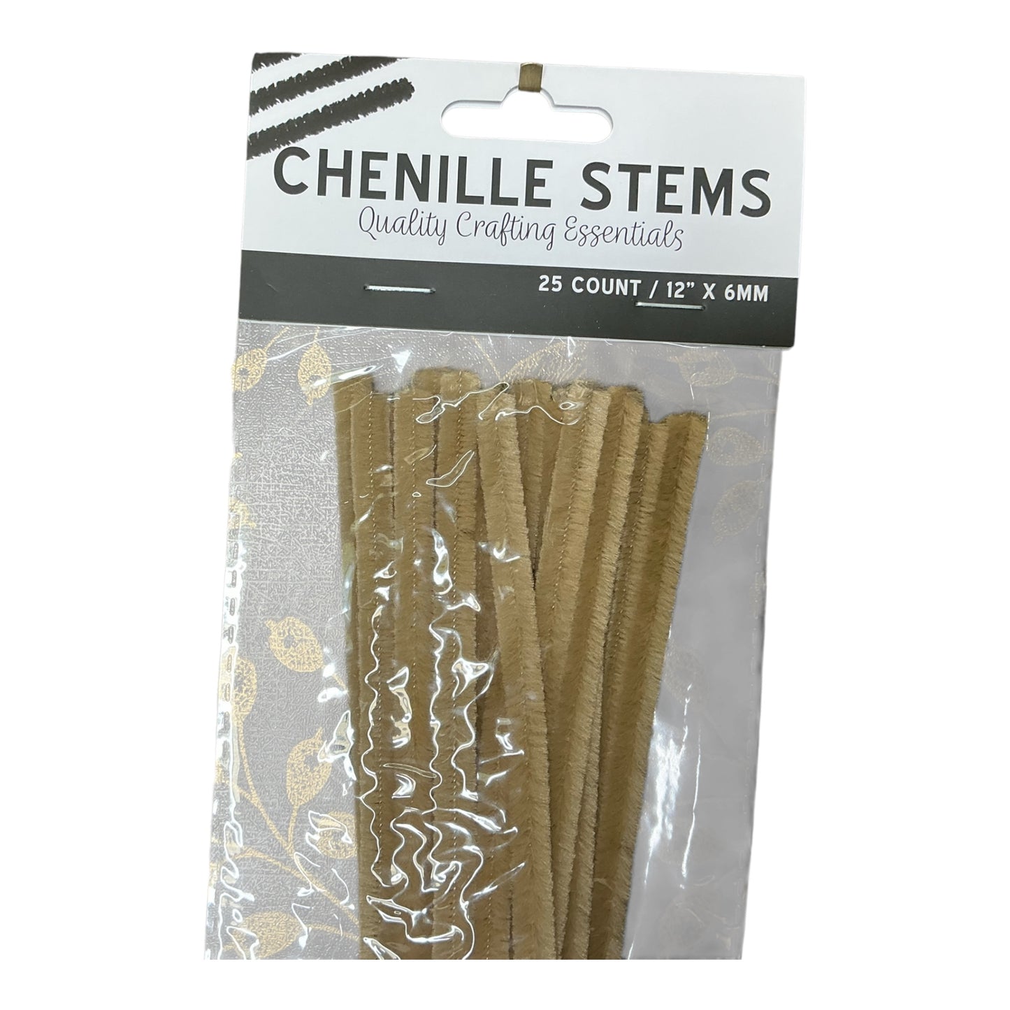 Tan Chenille Stems - Bag of 25
