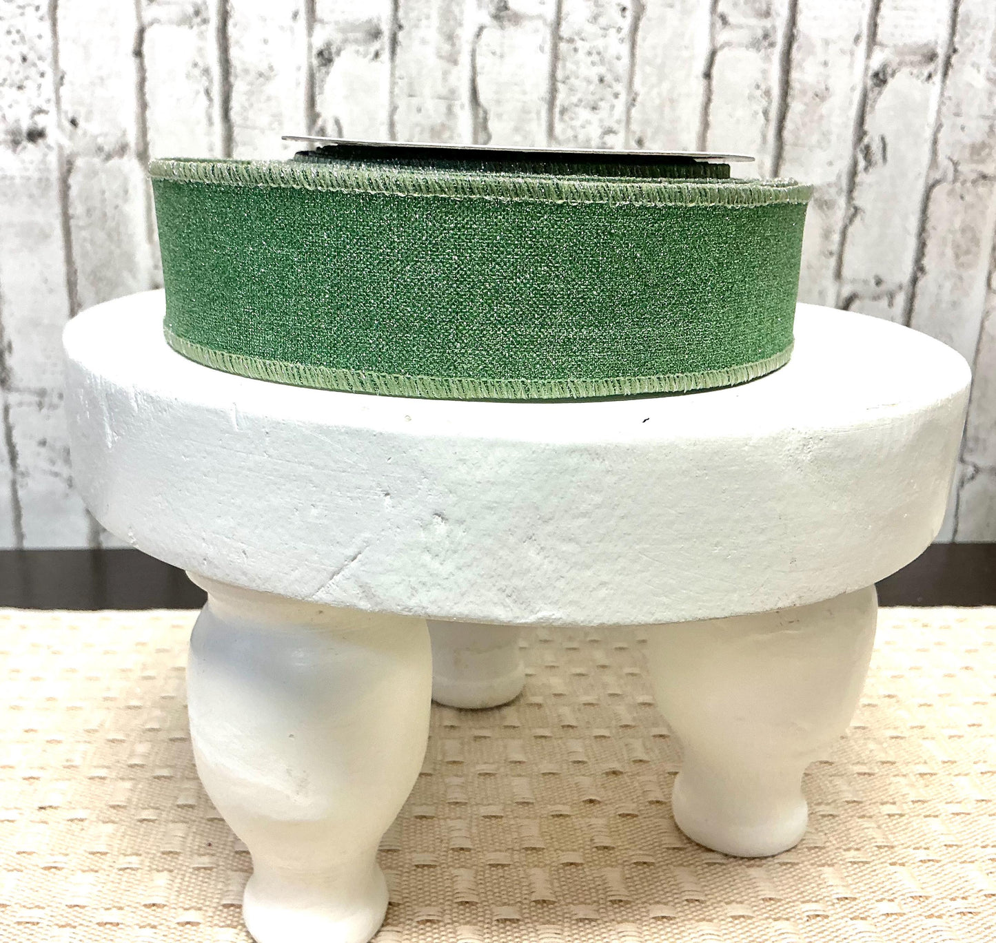 Sage Green Shimmer Ribbon, 1.5” x 10YD, Wired, RGE138089