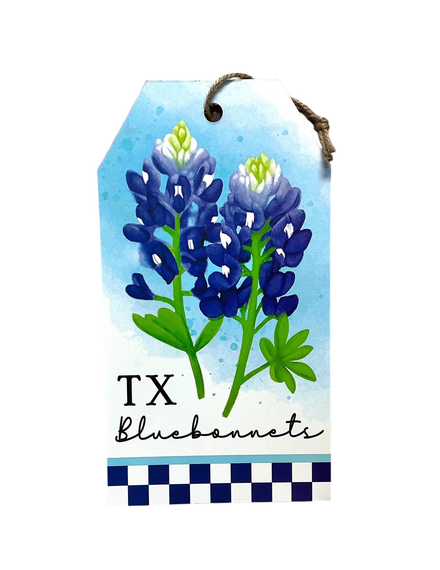 Texas Bluebonnets Sign, 12”Hx6.5”L, AP7268