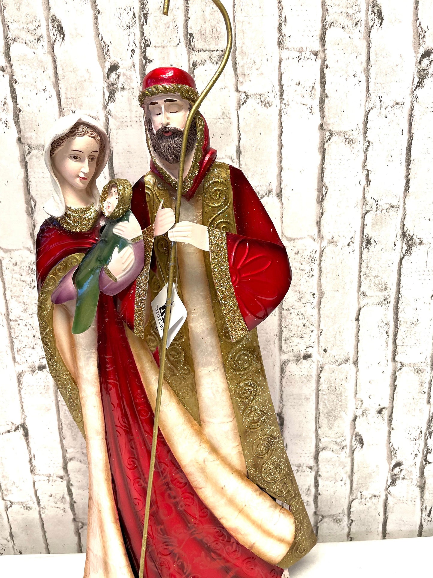 holy family, Christmas decor, Christmas wreath attachment, holy family decor, shipping included