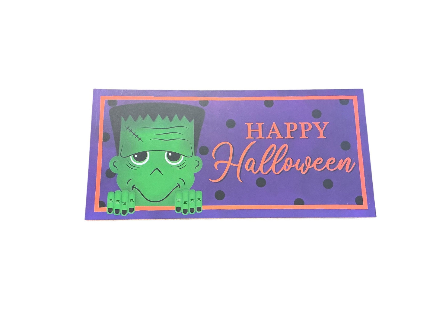 Halloween sign, frankly sign, Frankenstein sign, wreath sign, Halloween wreath sign