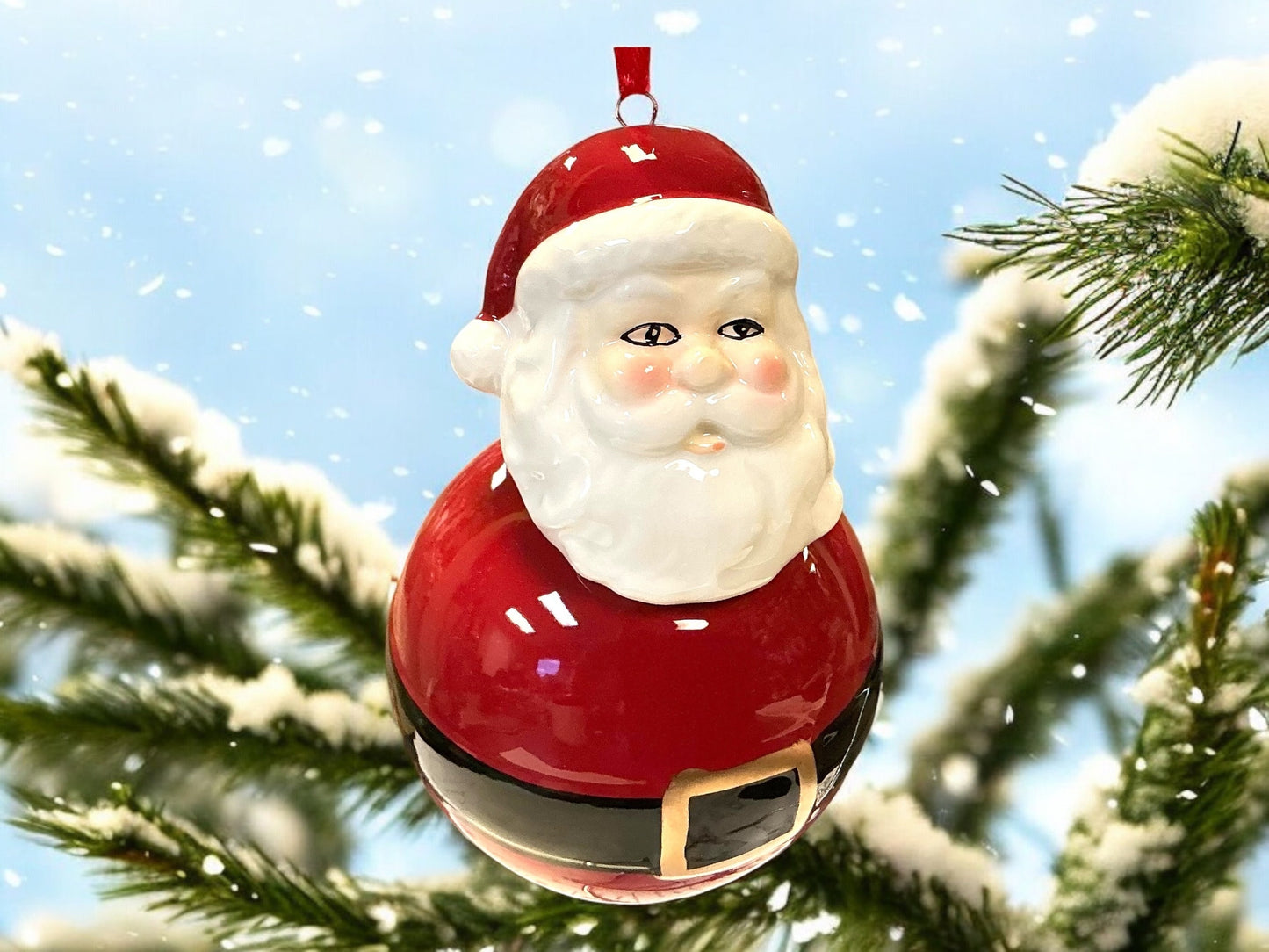 Santa Bell Christmas ornament, wreath embellishments