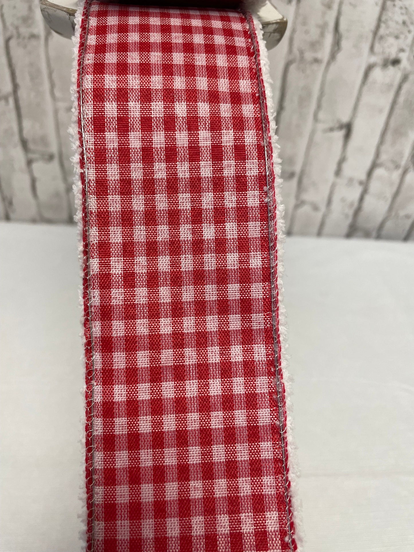 red velvet with drift edge and plaid backing, RGX0060F3