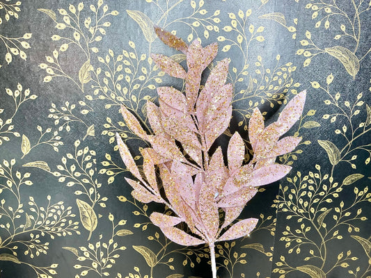 Pink/gold leaf spray, XS618215